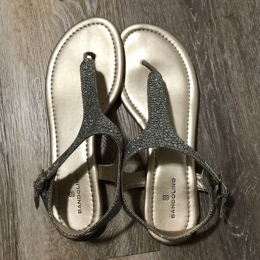 Bandolino Gold and Silver Wedding Bridesmaids Shoe